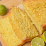 an up close look of key lime bread