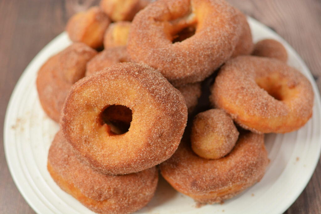 soft, fluffy doughnuts made using only 3 ingredients