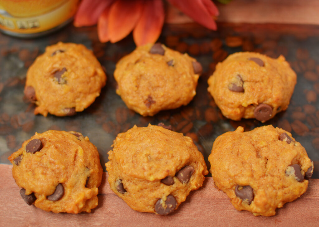 Fall cookies that are soft baked and have a cake like texture.