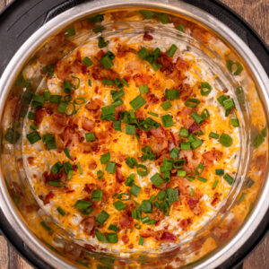 a creamy and delicious instant pot meal made using simple ingredients.