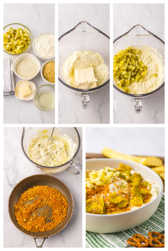 step by step on how to make a creamy dip.