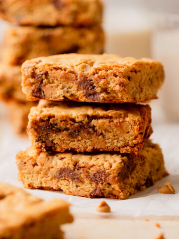 a stack of simple bars for dessert ready to serve.