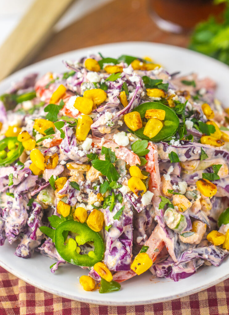 a refreshing BBQ side dish with vibrant colors and flavors.