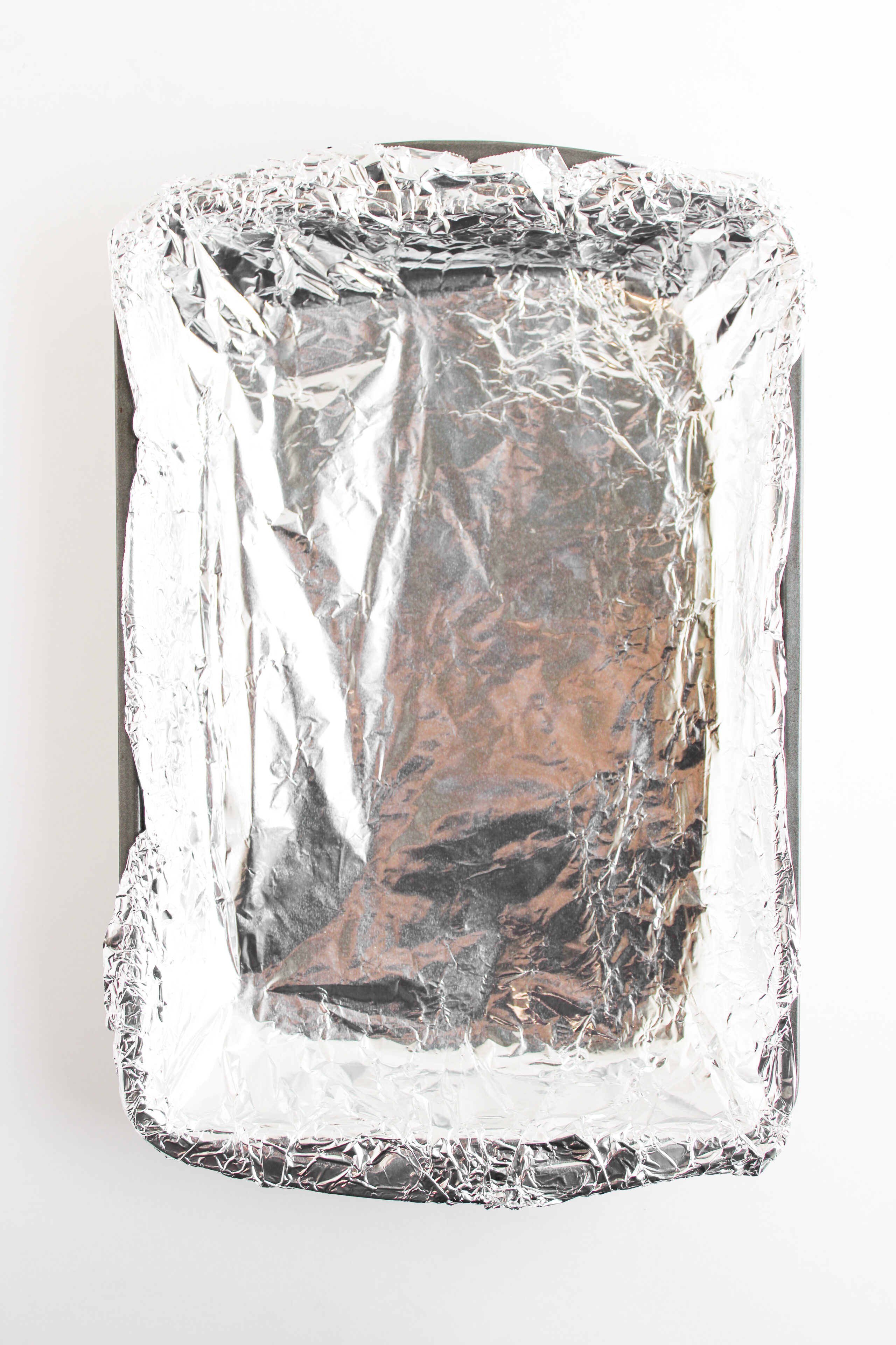 a foil lined 9x13 baking pan.