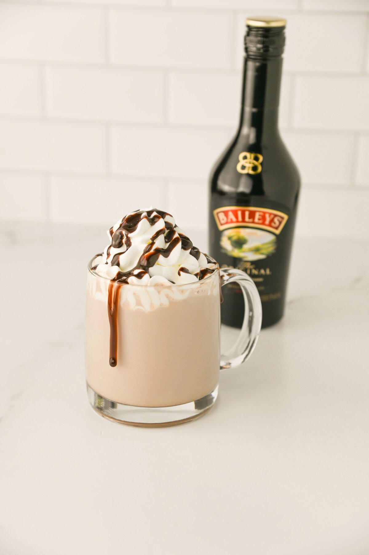 a warm, creamy drink with a boozy Irish cream addition.