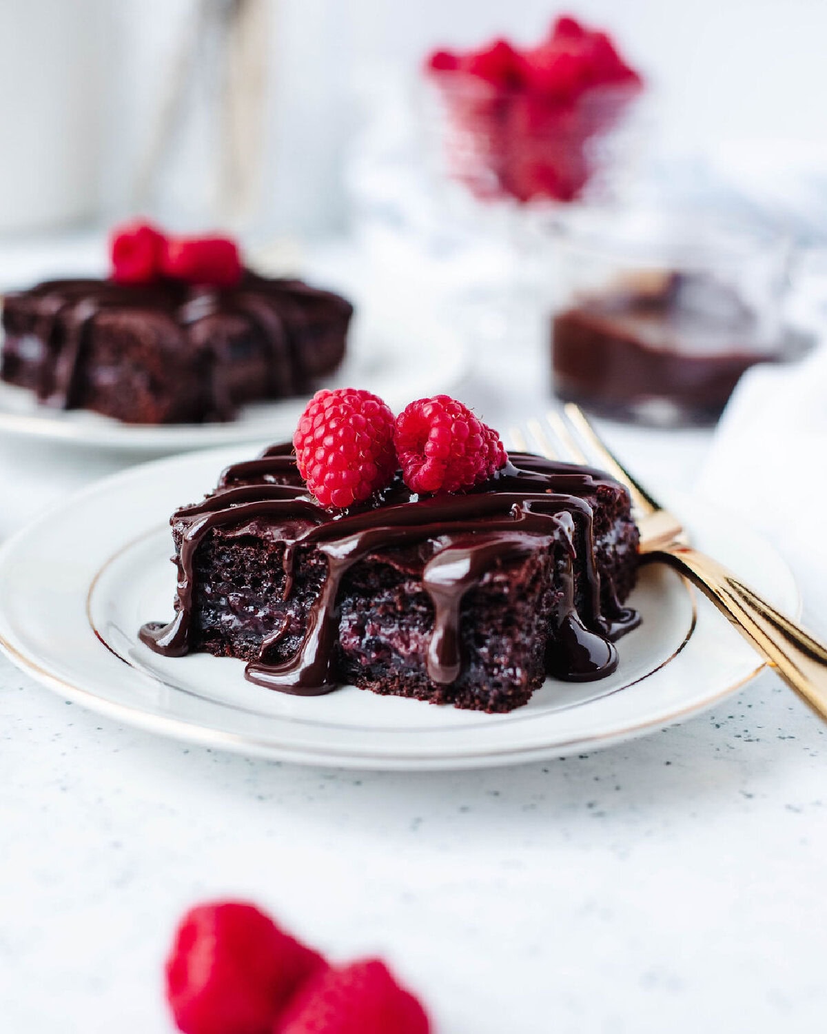 Chocolate Raspberry Dump Cake