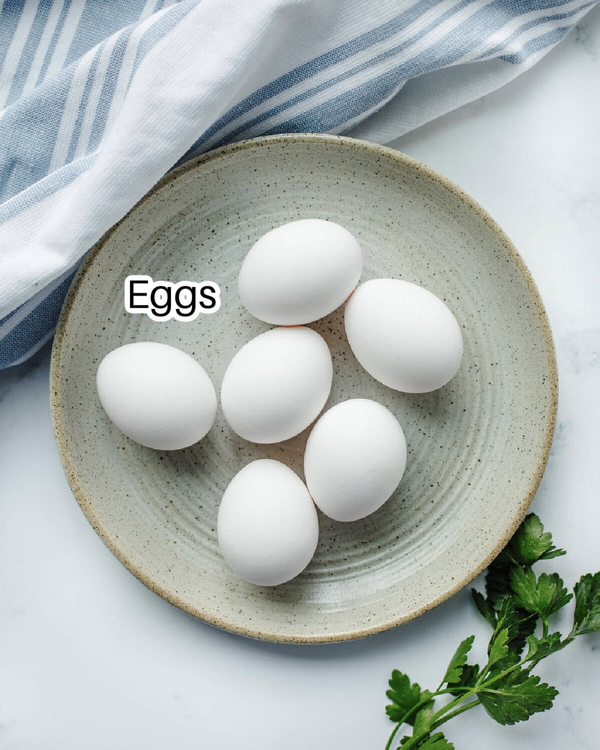 eggs placed on a plate ready to hard boil in the instant pot.