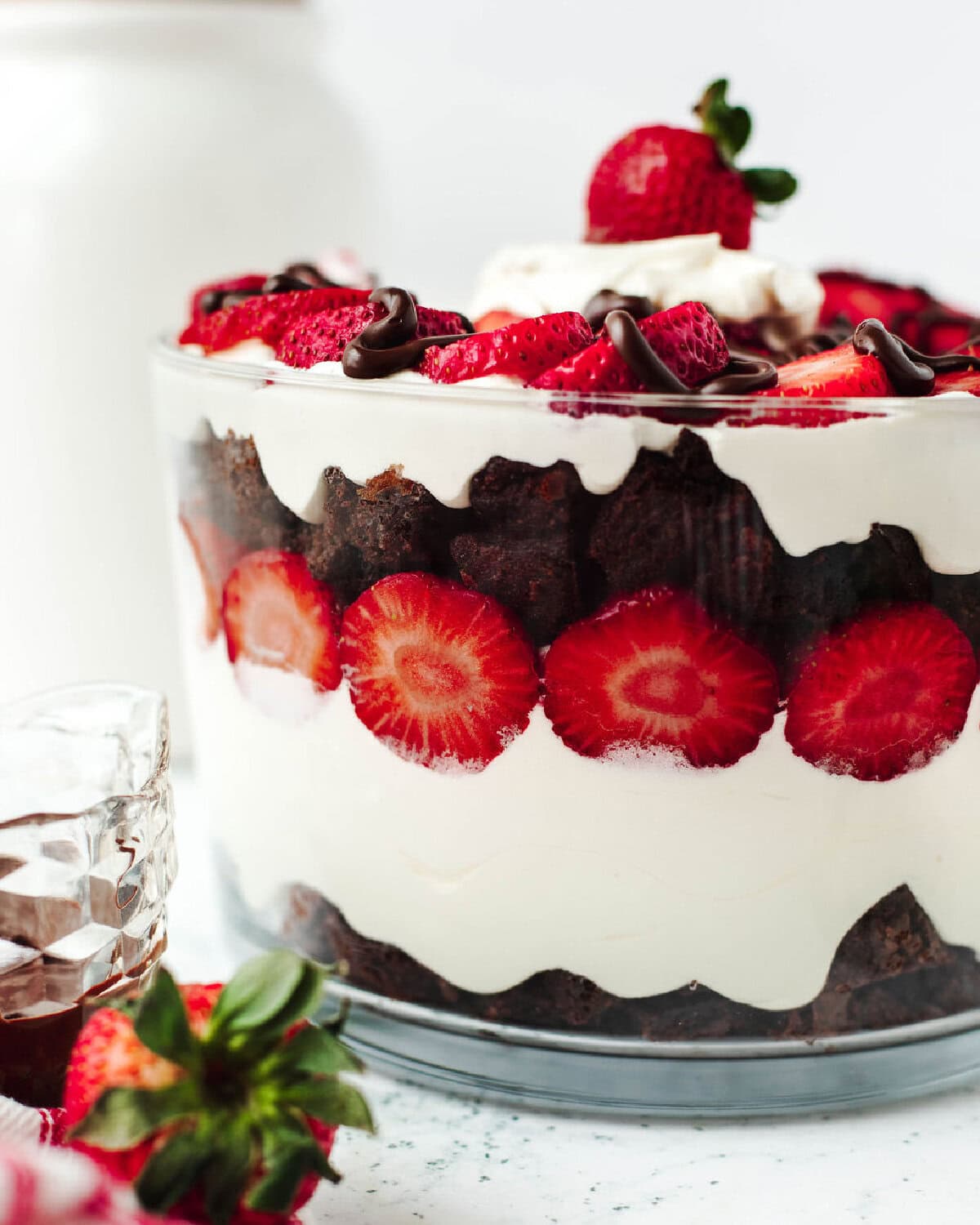 Strawberry Brownie Trifle