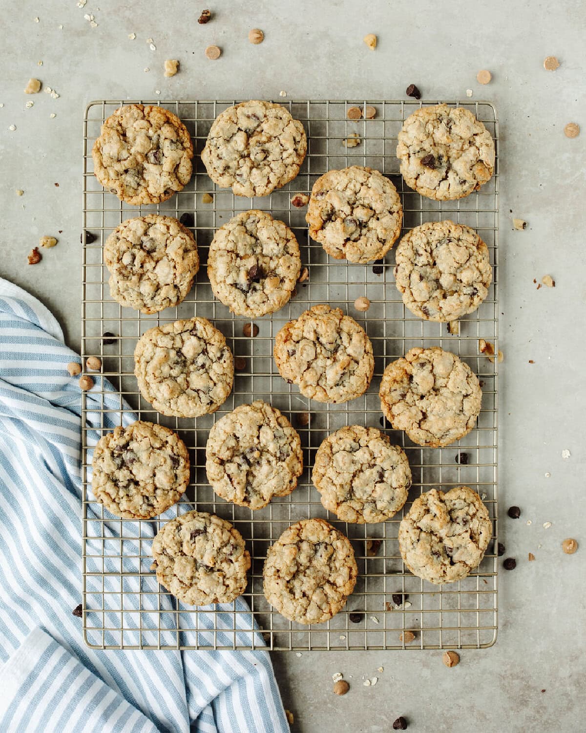 Baked Silo cookies on a wire rack cooling.
