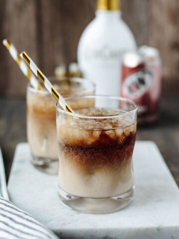 A creamy root beer float with Rumchata added in a for a boozy twist.